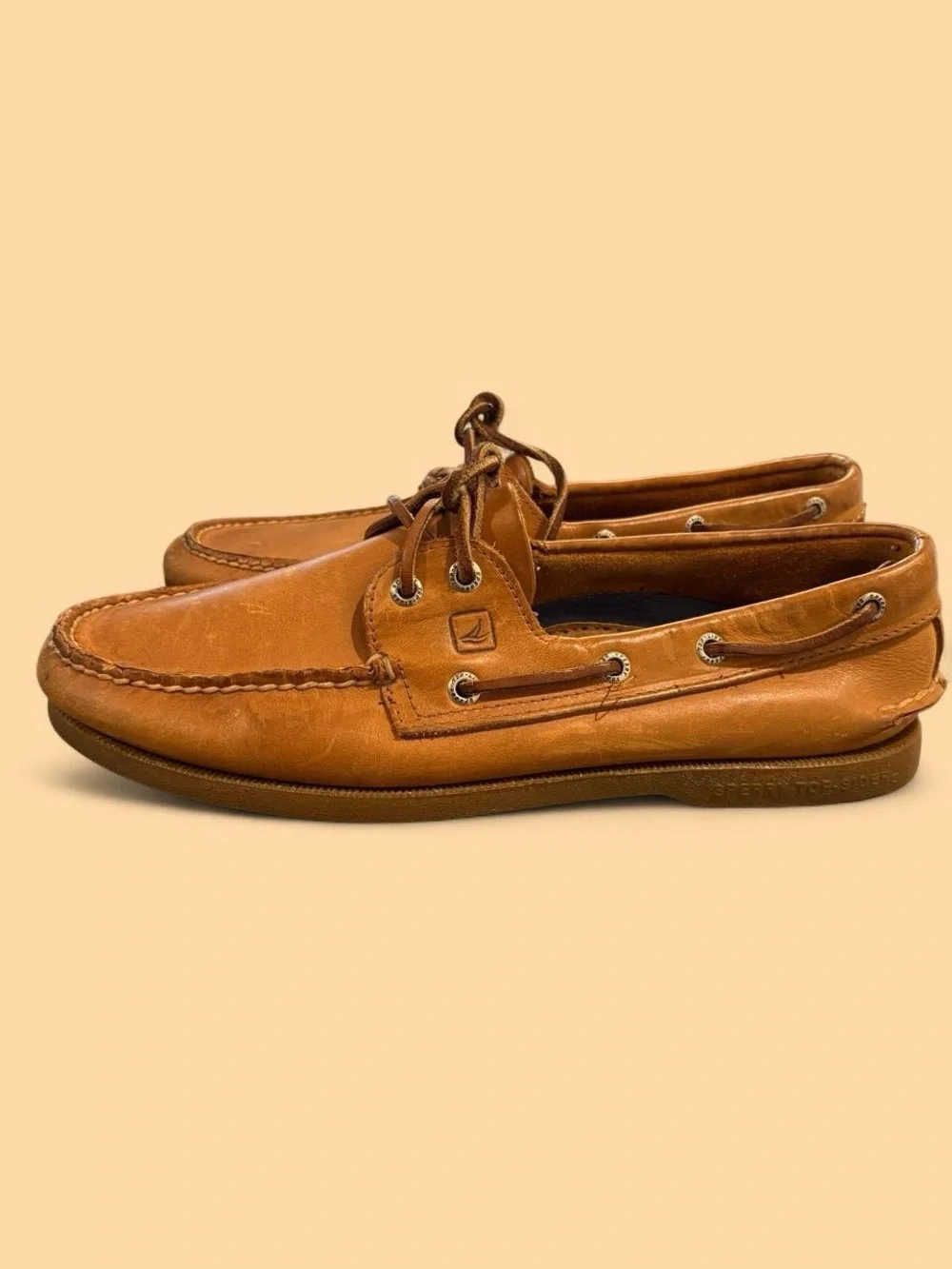 Men's Sperry Top Sider Leather Boat Shoes SZ 9.5